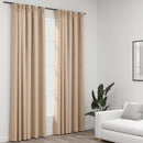 vidaXL 2 db bézs vászonhatású sötétítőfüggöny kampókkal 140 x 225 cm