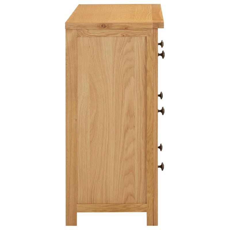 vidaXL tömör tölgyfa komód 80 x 35 x 75 cm