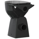 vidaXL fekete kerámia perem nélküli WC 7 cm extra magasság Soft Close