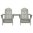 vidaXL szürke tömör fenyőfa kerti Adirondack székek teázóasztallal