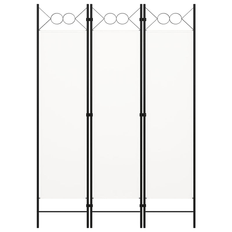 vidaXL fehér 3-paneles paraván 120 x 180 cm