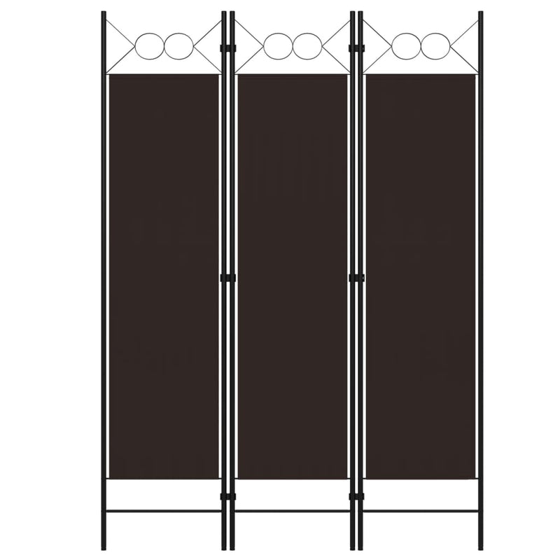vidaXL barna 3 paneles paraván 120 x 180 cm