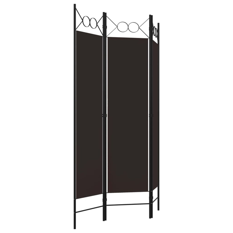 vidaXL barna 3 paneles paraván 120 x 180 cm