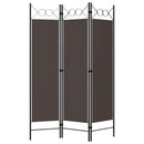 vidaXL barna 3 paneles paraván 120 x 180 cm
