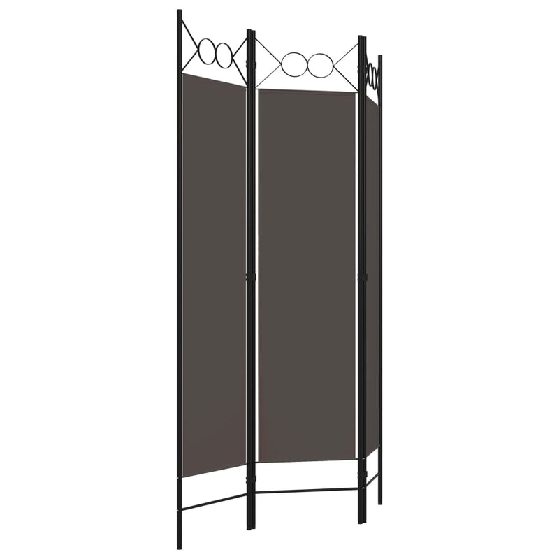 vidaXL antracitszürke 3 paneles paraván 120 x 180 cm