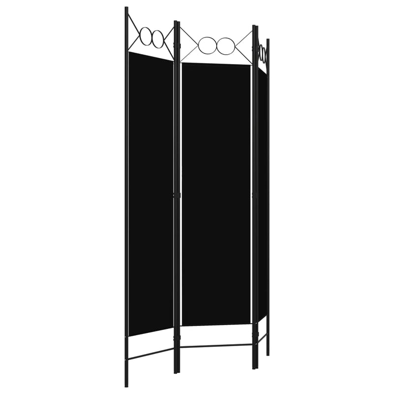 vidaXL fekete 3 paneles paraván 120 x 180 cm