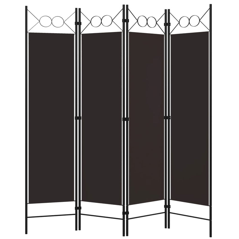 vidaXL barna 4 paneles paraván 160 x 180 cm