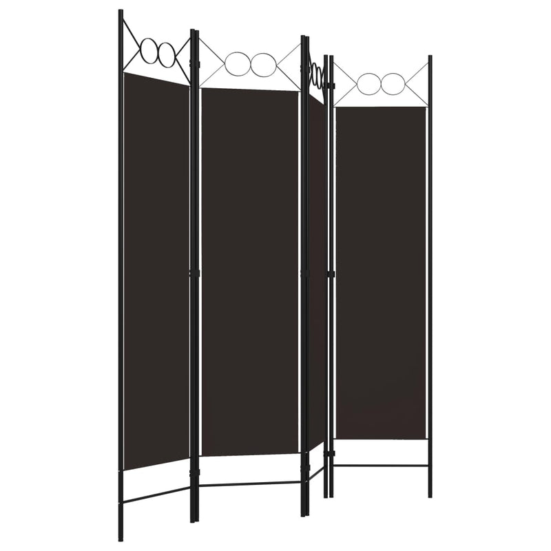 vidaXL barna 4 paneles paraván 160 x 180 cm