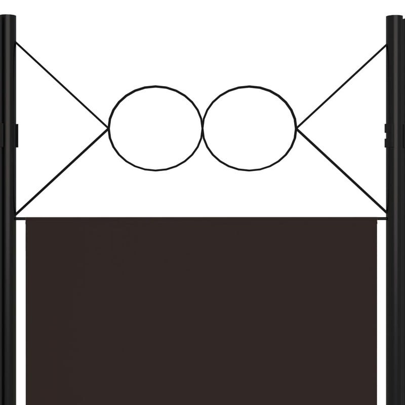 vidaXL barna 4 paneles paraván 160 x 180 cm