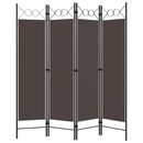 vidaXL barna 4 paneles paraván 160 x 180 cm