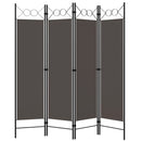 vidaXL antracitszürke 4 paneles paraván 160 x 180 cm
