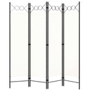 vidaXL krémfehér 4 paneles paraván 160 x 180 cm