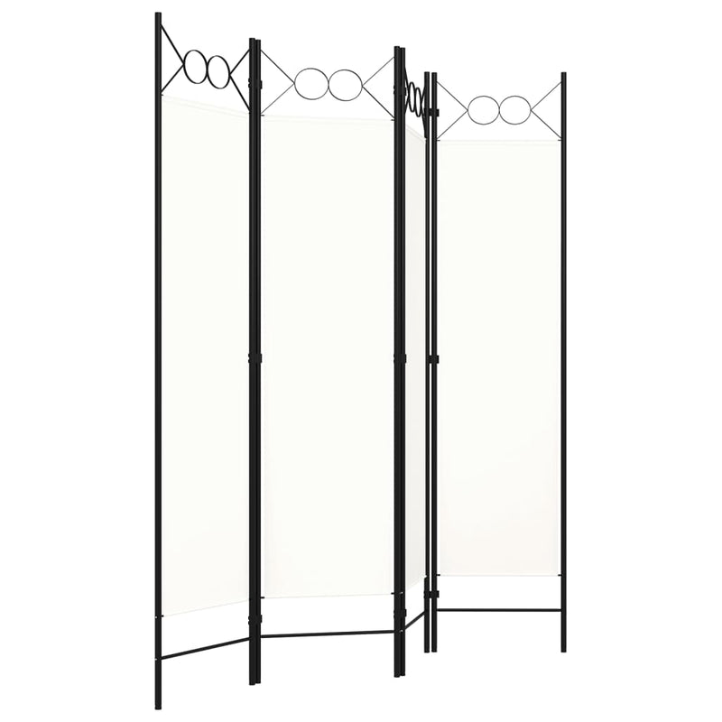 vidaXL krémfehér 4 paneles paraván 160 x 180 cm