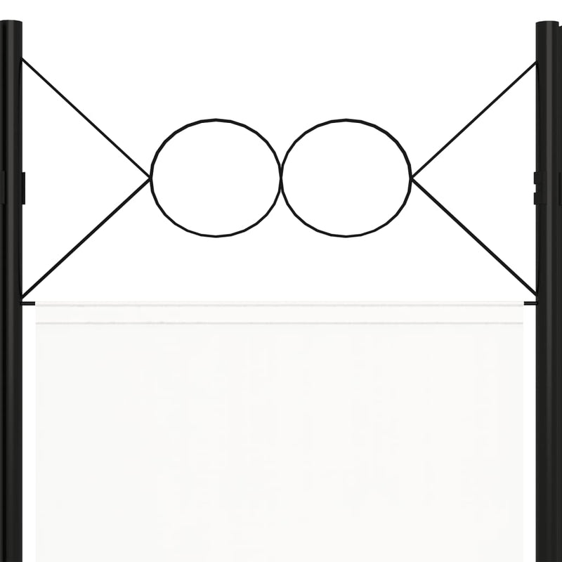 vidaXL fehér 5 paneles paraván 200 x 180 cm