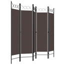 vidaXL barna 5 paneles paraván 200 x 180 cm