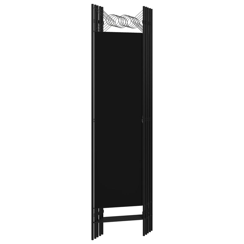 vidaXL fekete 5 paneles paraván 200 x 180 cm