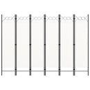 vidaXL fehér 6-paneles paraván 240 x 180 cm