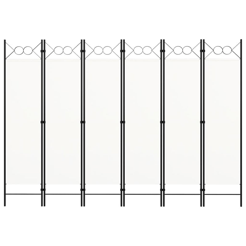 vidaXL fehér 6-paneles paraván 240 x 180 cm