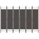 vidaXL antracitszürke 6 paneles paraván 240 x 180 cm