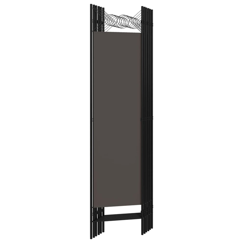 vidaXL antracitszürke 6 paneles paraván 240 x 180 cm