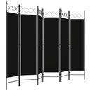 vidaXL fekete 6 paneles paraván 240 x 180 cm