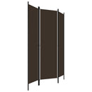 vidaXL barna 3 paneles paraván 150 x 180 cm