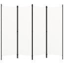 vidaXL fehér 4 paneles paraván 200 x 180 cm