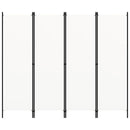 vidaXL fehér 4 paneles paraván 200 x 180 cm