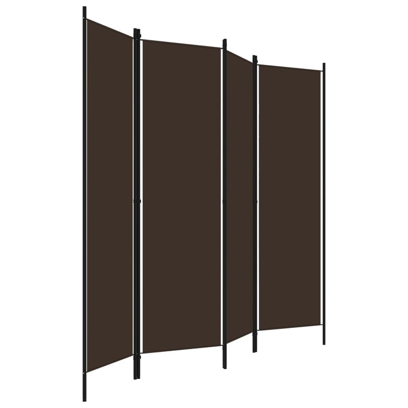 vidaXL barna 4 paneles paraván 200 x 180 cm