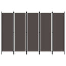 vidaXL antracitszürke 5 paneles paraván 250 x 180 cm