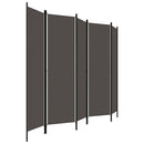 vidaXL antracitszürke 5 paneles paraván 250 x 180 cm