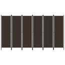 vidaXL barna 6 paneles paraván 300 x 180 cm