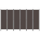 vidaXL barna 6 paneles paraván 300 x 180 cm