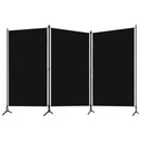 vidaXL fekete 3 paneles paraván 260 x 180 cm