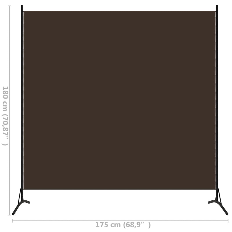 vidaXL barna 1 paneles szövet paraván 175 x 180 cm