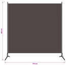 vidaXL barna 1 paneles szövet paraván 175 x 180 cm