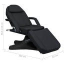vidaXL fekete masszázsasztal 180 x 62 x (86,5-118) cm