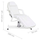 vidaXL fehér masszázsasztal 180 x 62 x (87-112) cm