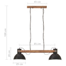 vidaXL fekete ipari függőlámpa 25 W 109 cm E27