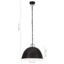 vidaXL kerek fekete ipari vintage függőlámpa 25 W 41 cm E27