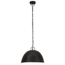 vidaXL kerek fekete ipari vintage függőlámpa 25 W 41 cm E27