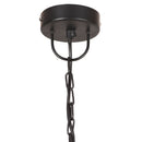 vidaXL kerek fekete ipari vintage függőlámpa 25 W 41 cm E27