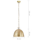 vidaXL kerek sárgaréz vintage ipari függőlámpa 25 W 31 cm E27