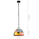 vidaXL kerek többszínű vintage ipari függőlámpa 25 W 31 cm E27