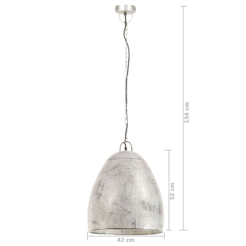 vidaXL kerek ezüstszínű ipari függőlámpa 25 W 42 cm E27