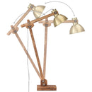 vidaXL sárgaréz tömör mangófa állólámpa E27