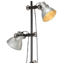 vidaXL öntött vas állólámpa 2 db ezüstszínű lámpaernyővel E27