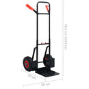 vidaXL fekete és piros teleszkópos kézikocsi 200 kg