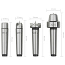 vidaXL 4 db acél faeszterga-központ MT2