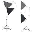 vidaXL fotóstúdió-felszerelés softbox lámpákkal és háttérrel